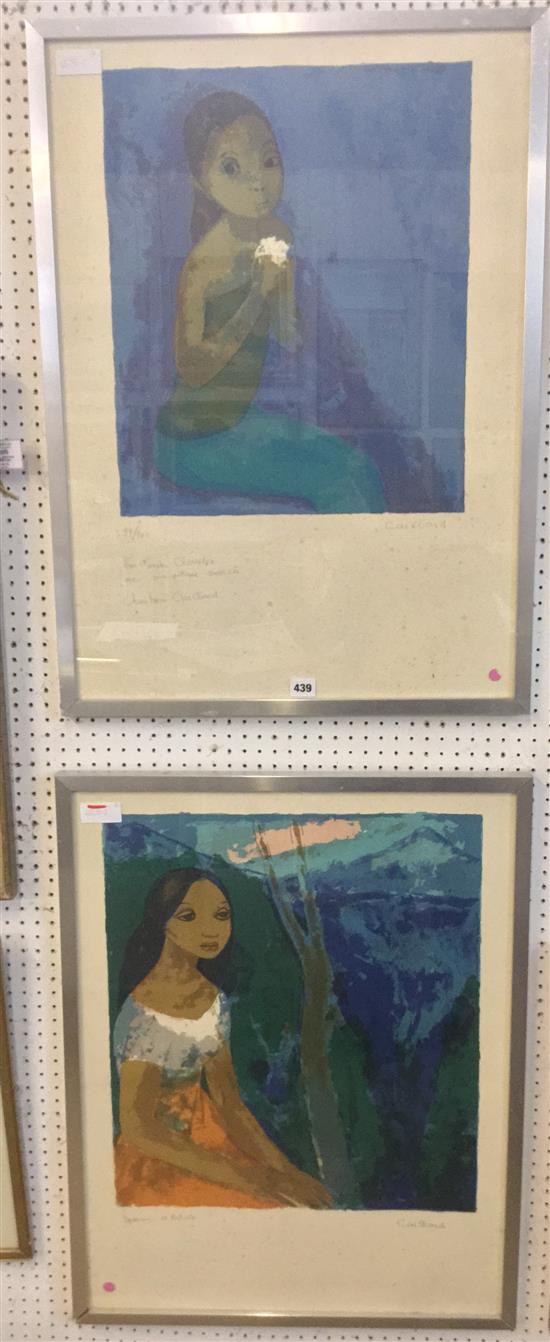 Two Christian Caillard prints
